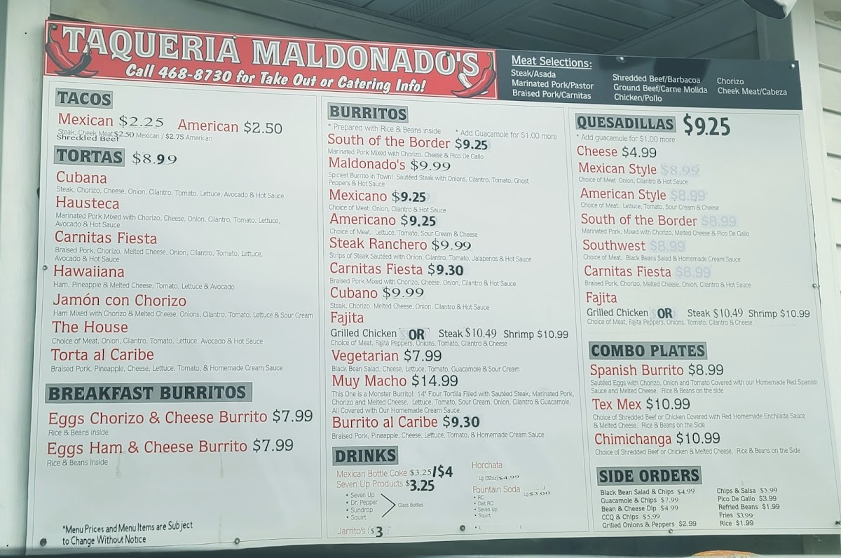 Taqueria Maldonado's Menu - Image 2